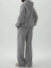 Devine Long Sleeve Hooded Jumpsuit with Pockets OutfitFlow